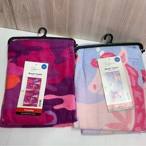 Mainstays Kids Bath Towels - Pink and Purple